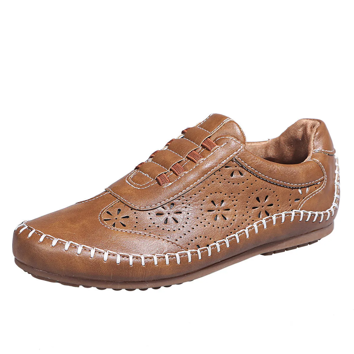 2022 autumn new round toe hollow flat casual shoes