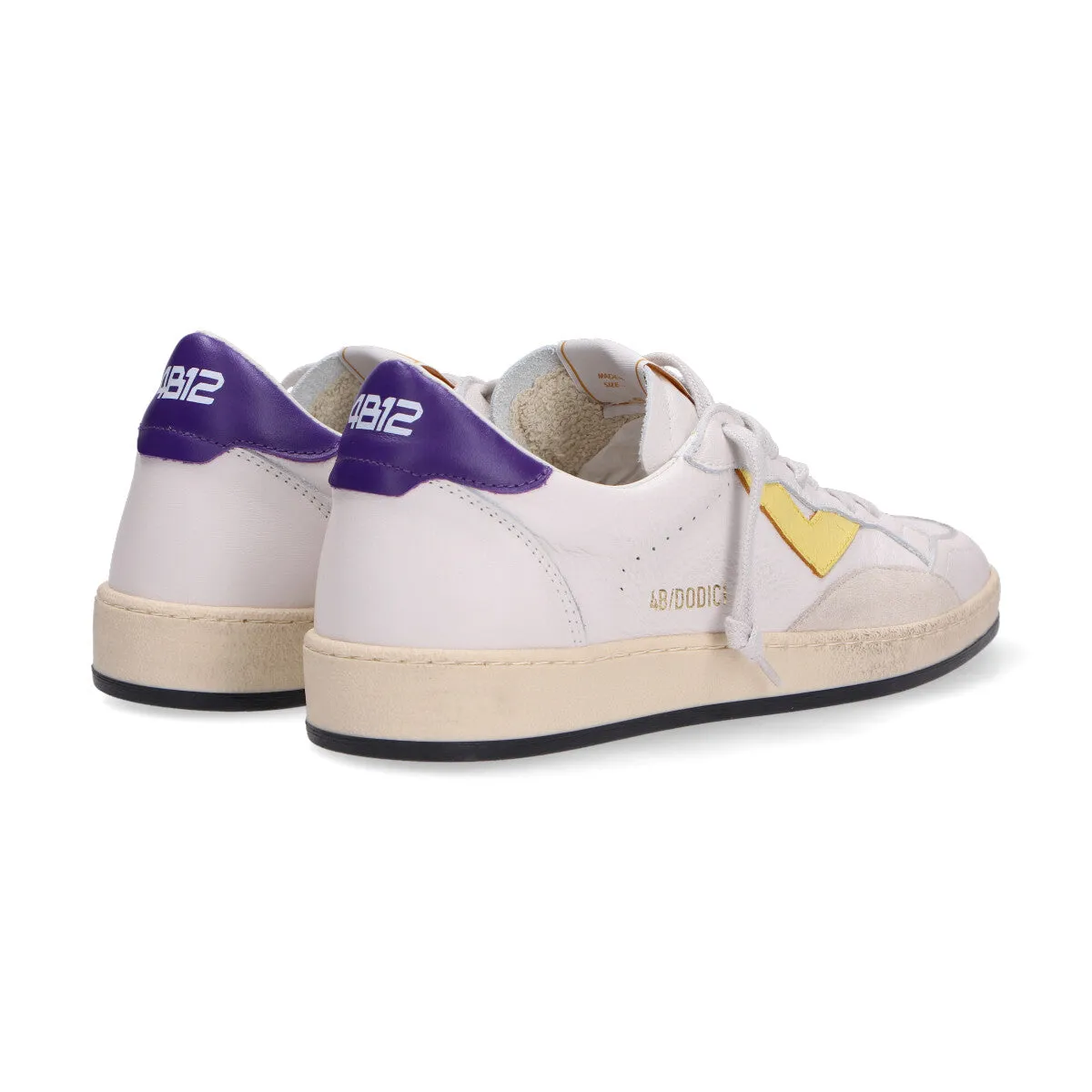 4B12  sneakers play new bianco viola giallo