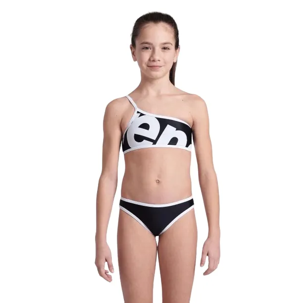 Arena costume da mare 2 pezzi da ragazza 007326 500 Logo 007326 500  nero-bianco