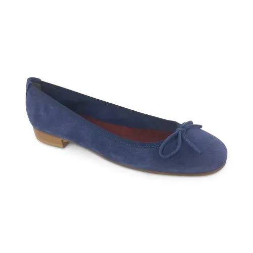 Ballerine in camoscio blu