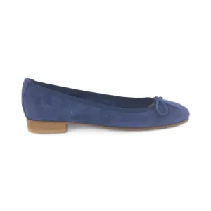 Ballerine in camoscio blu