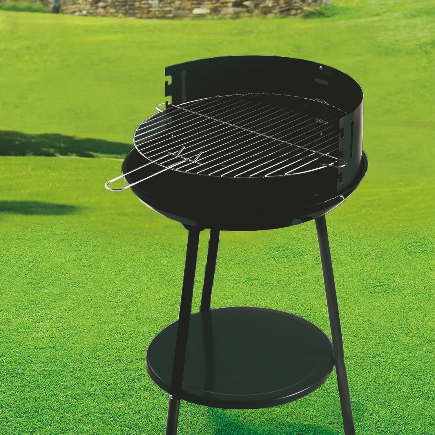 Barbecue Tondo Con Griglia 39cm 44x76x76cm