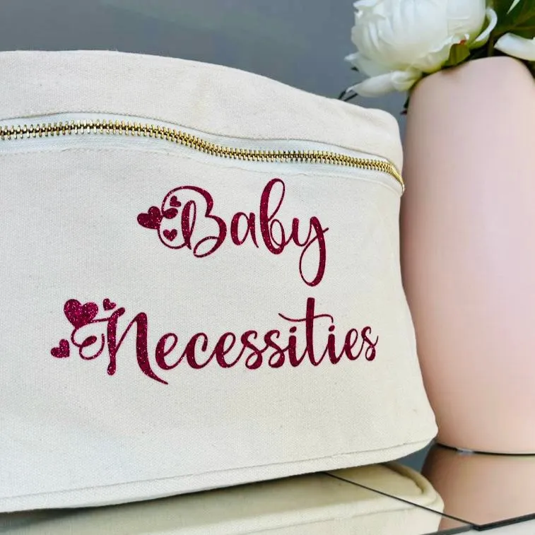 Beauty Case In cotone canvas Baby necessities