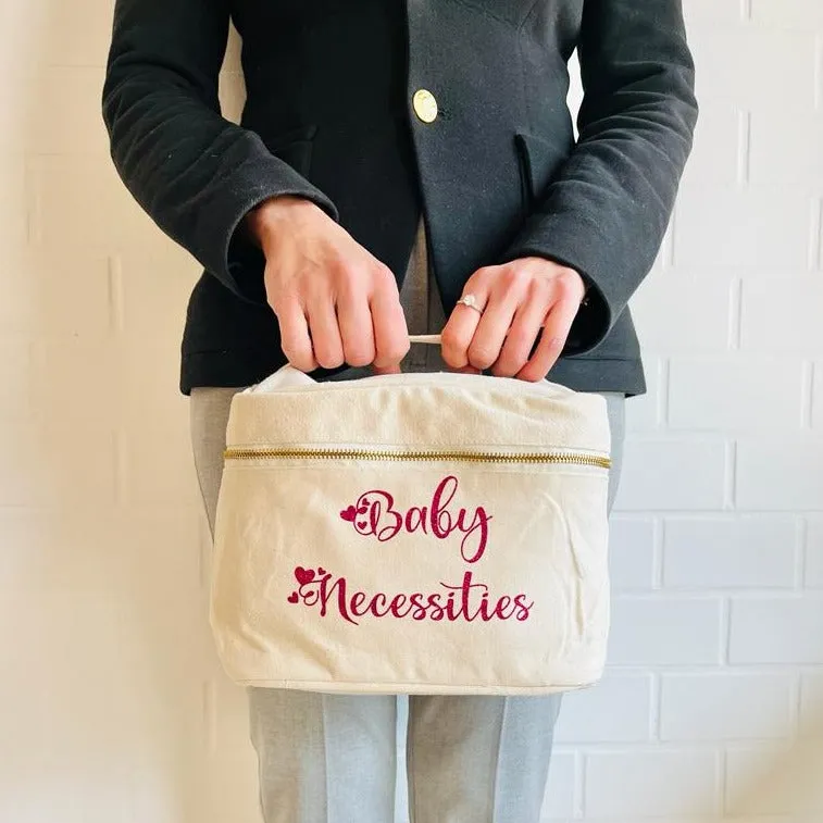 Beauty Case In cotone canvas Baby necessities