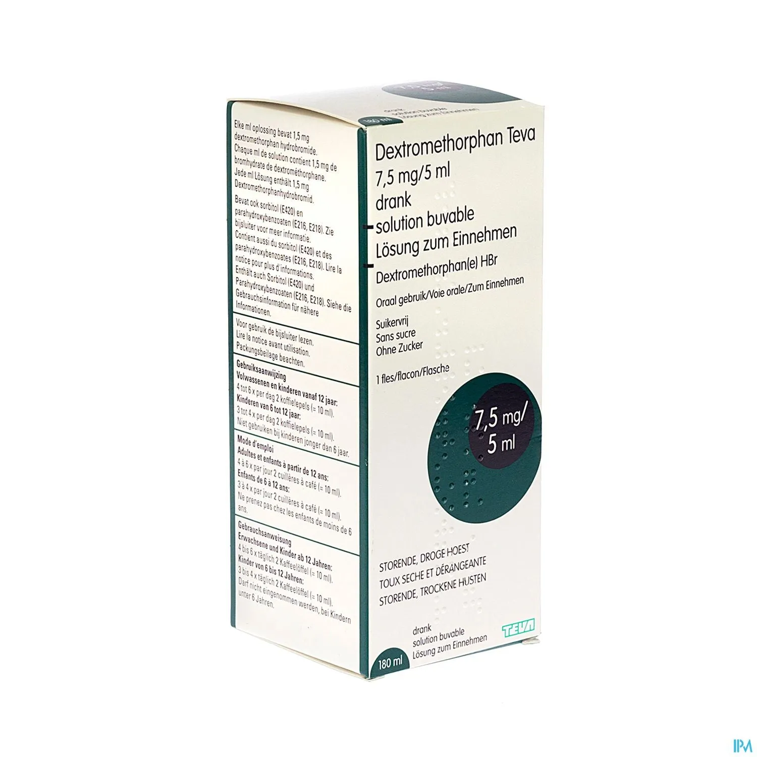 Dextromethorphan Teva Sol Per Os 180ml