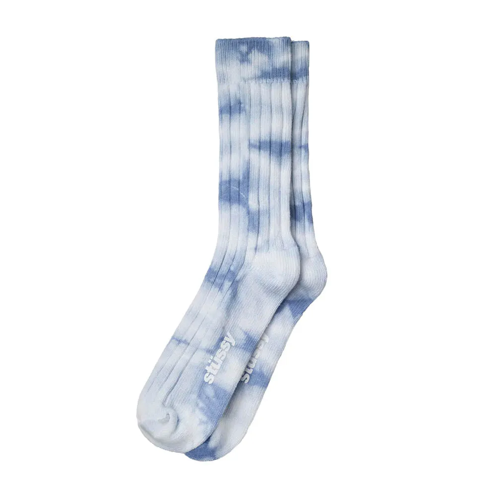 DYED RIBBED CREW SOCKS