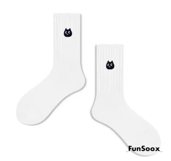 Embroidery Cartoon Socks Fashion unisex