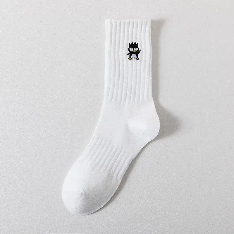 Embroidery Cartoon Socks Fashion unisex