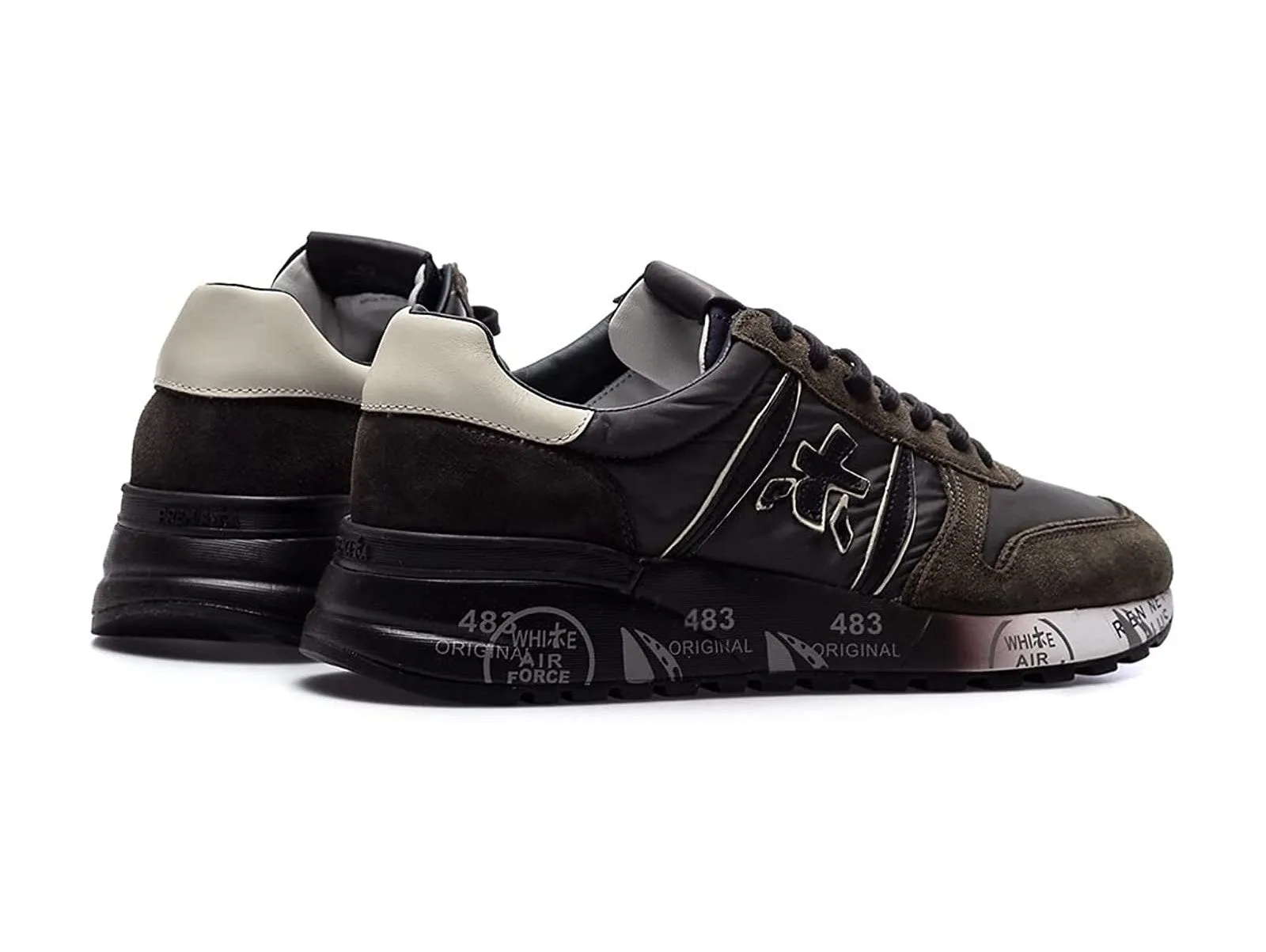 Premiata uomo sneakers Lander camoscio tessuto