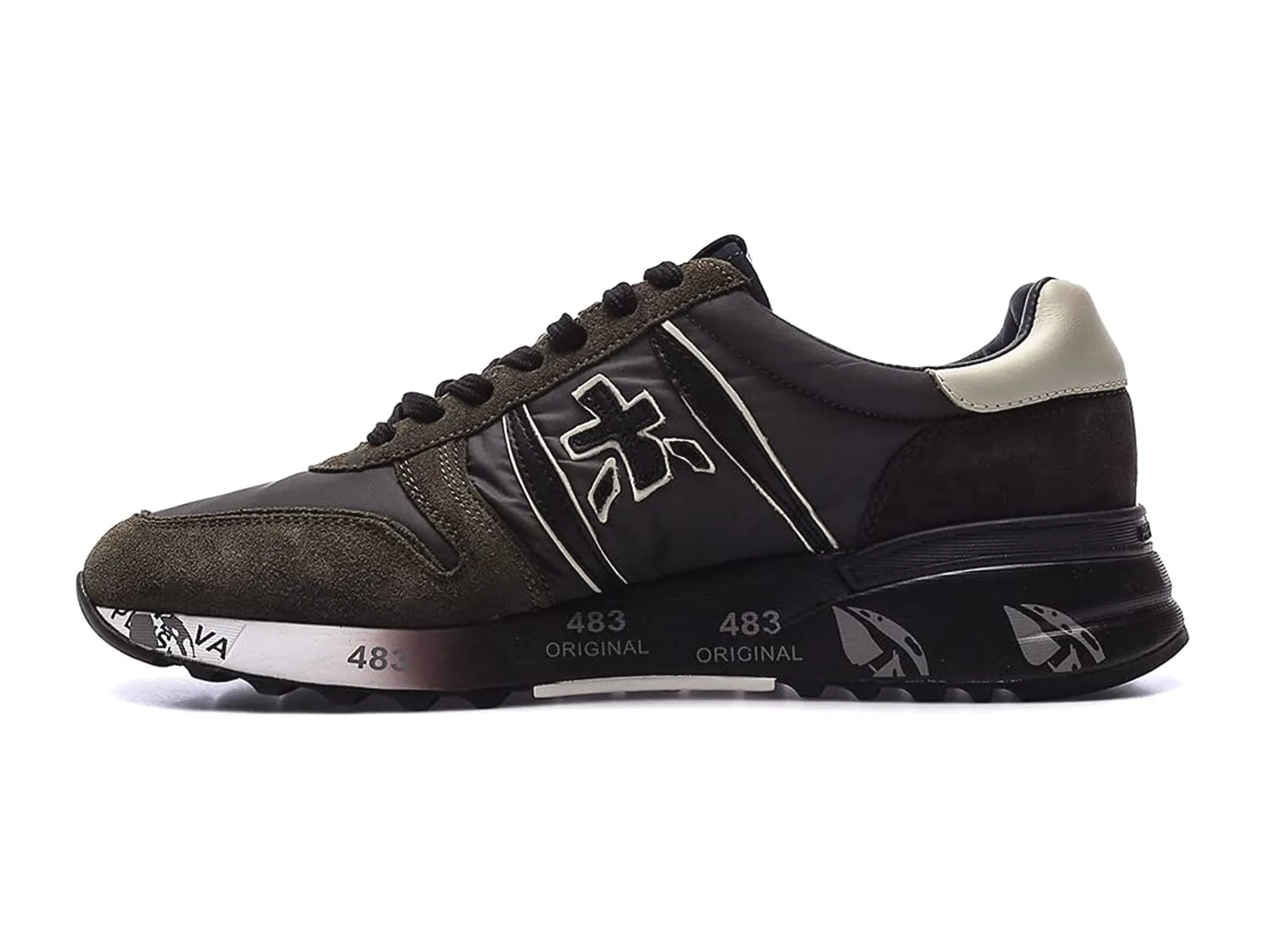 Premiata uomo sneakers Lander camoscio tessuto