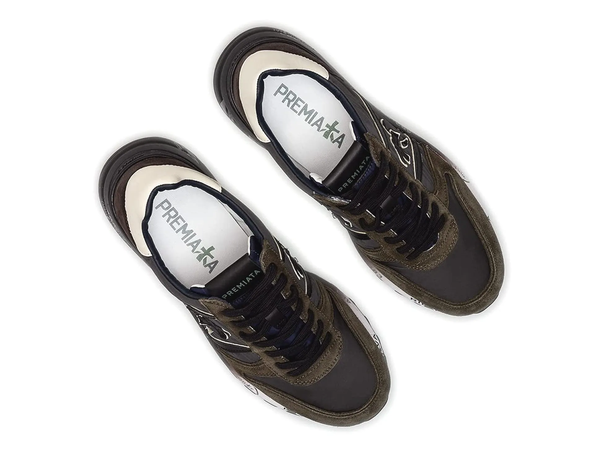 Premiata uomo sneakers Lander camoscio tessuto