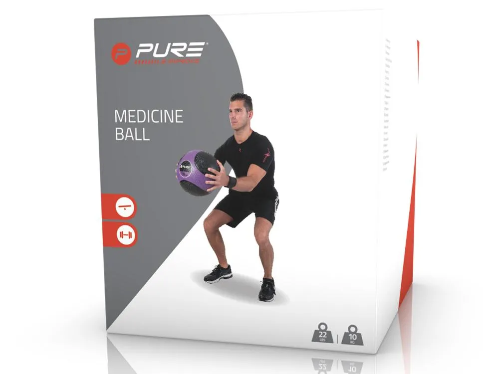 Pure 2Improve Medicine Ball 10kg purple black