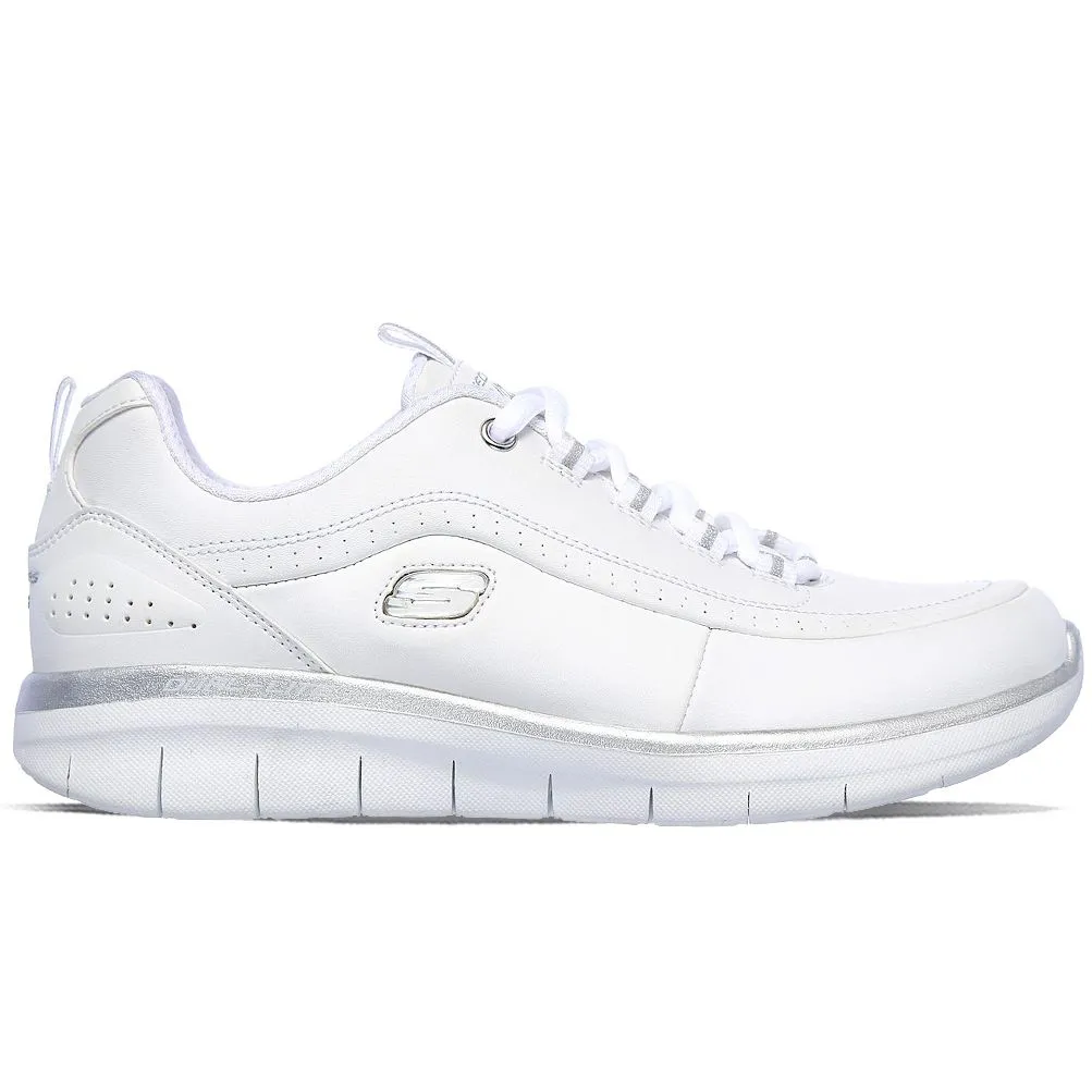 Scarpe da donna SKECHERS art.12363/WSL - sneakers allacciata bianco casual