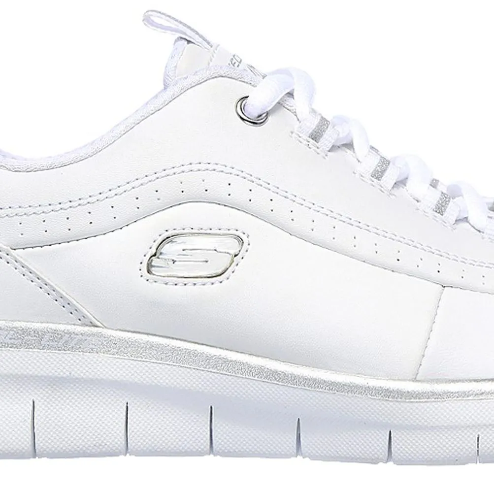 Scarpe da donna SKECHERS art.12363/WSL - sneakers allacciata bianco casual