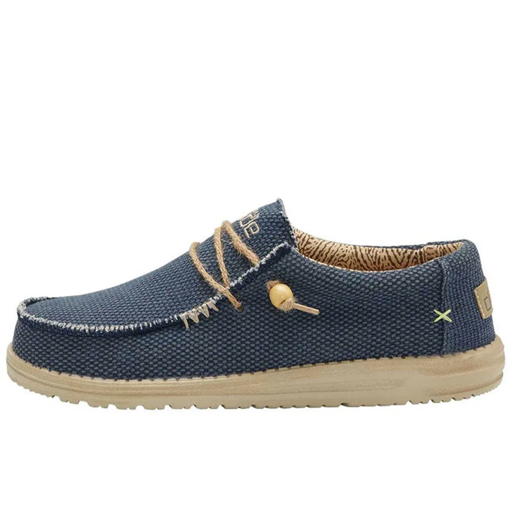 Scarpe Uomo HEY DUDE linea Wally Braided Colore Blue Night