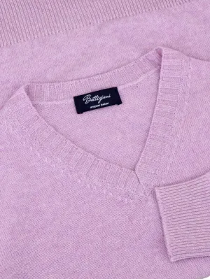 Scollo V Nuvola Pink Lavender 100% Cashmere