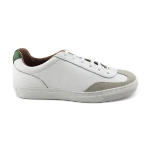 Sneakers bianche con riporto verde