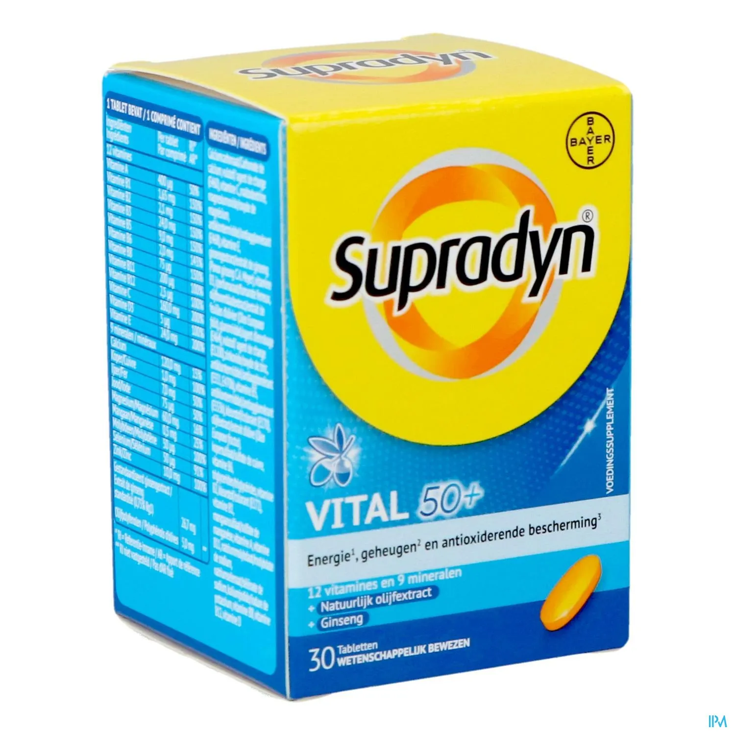 Supradyn Vital 50  Multivitamine | Energie & Vitaliteit voor 50-plussers | 30 Tabletten