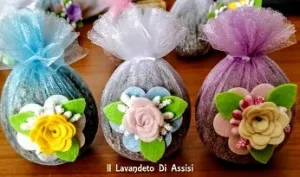 Uova di Pasqua di lavanda 3 pezzi